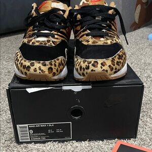 Nike Air Max 1 DLX Kids Leopard Black Sneakers